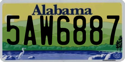 AL license plate 5AW6887