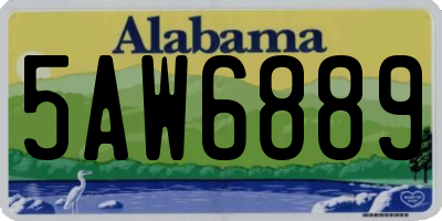 AL license plate 5AW6889