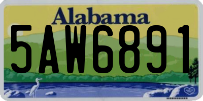 AL license plate 5AW6891