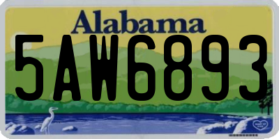 AL license plate 5AW6893