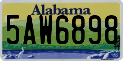 AL license plate 5AW6898