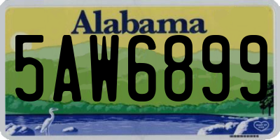 AL license plate 5AW6899