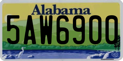 AL license plate 5AW6900