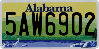 AL license plate 5AW6902
