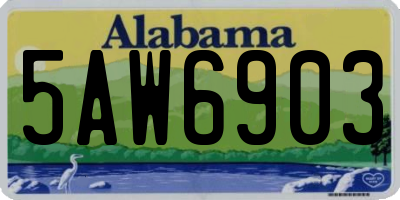 AL license plate 5AW6903
