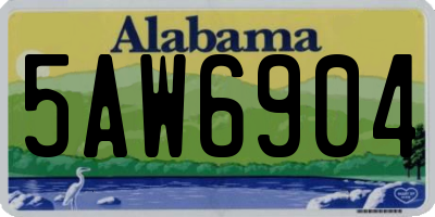 AL license plate 5AW6904