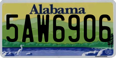 AL license plate 5AW6906