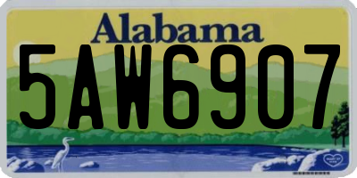 AL license plate 5AW6907