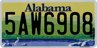 AL license plate 5AW6908