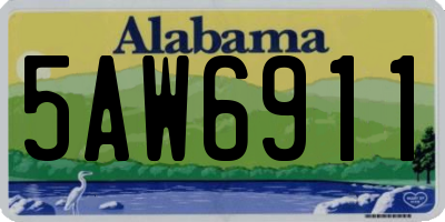 AL license plate 5AW6911