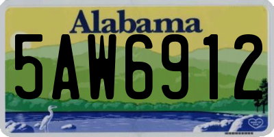 AL license plate 5AW6912