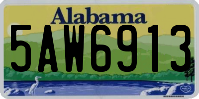 AL license plate 5AW6913