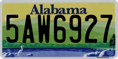 AL license plate 5AW6927