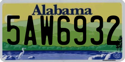 AL license plate 5AW6932