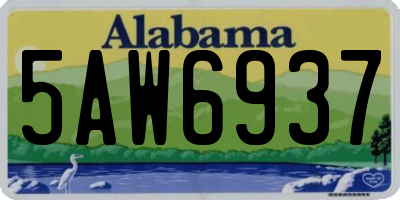 AL license plate 5AW6937
