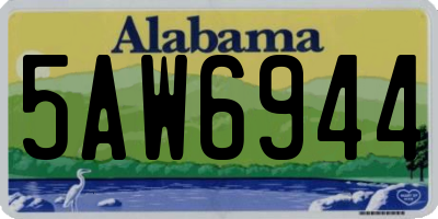AL license plate 5AW6944
