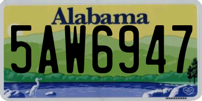 AL license plate 5AW6947