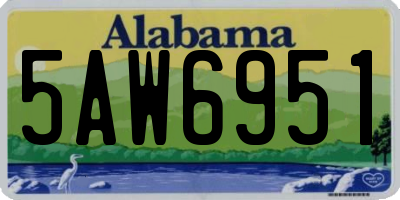 AL license plate 5AW6951