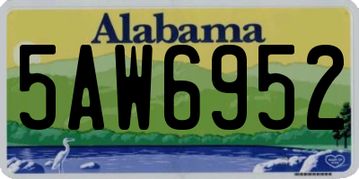 AL license plate 5AW6952