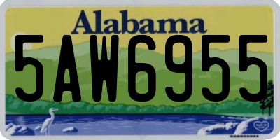 AL license plate 5AW6955