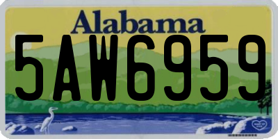 AL license plate 5AW6959
