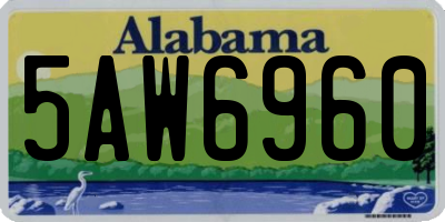 AL license plate 5AW6960