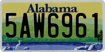 AL license plate 5AW6961
