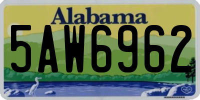 AL license plate 5AW6962