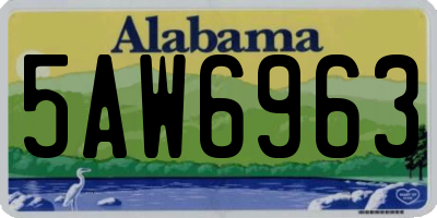 AL license plate 5AW6963