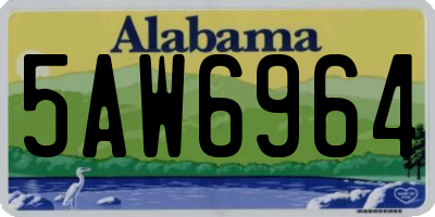 AL license plate 5AW6964