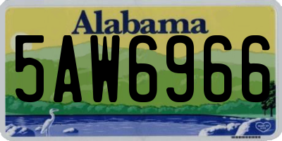 AL license plate 5AW6966