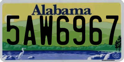 AL license plate 5AW6967