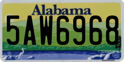 AL license plate 5AW6968