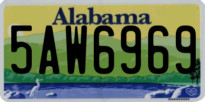 AL license plate 5AW6969