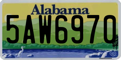 AL license plate 5AW6970