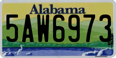AL license plate 5AW6973