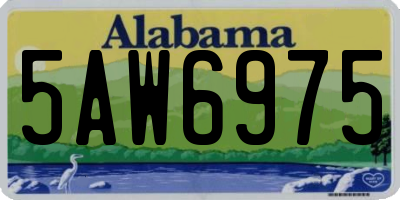 AL license plate 5AW6975