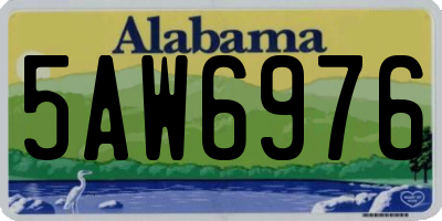 AL license plate 5AW6976