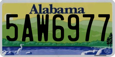 AL license plate 5AW6977