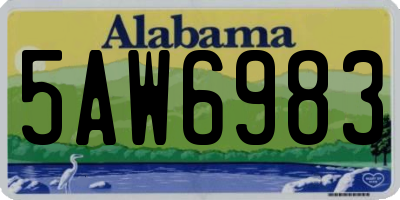 AL license plate 5AW6983