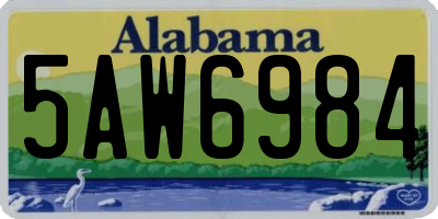 AL license plate 5AW6984