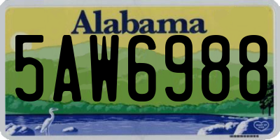 AL license plate 5AW6988