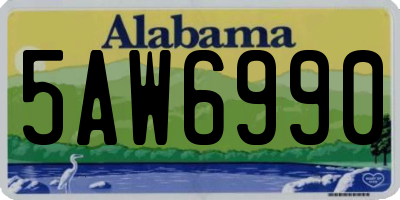 AL license plate 5AW6990