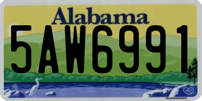 AL license plate 5AW6991
