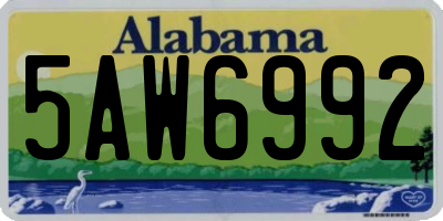 AL license plate 5AW6992