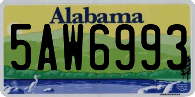 AL license plate 5AW6993