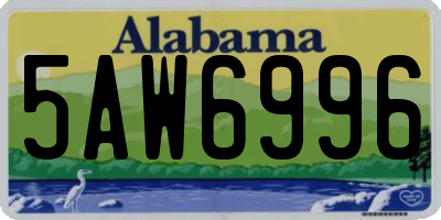 AL license plate 5AW6996