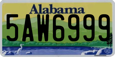 AL license plate 5AW6999
