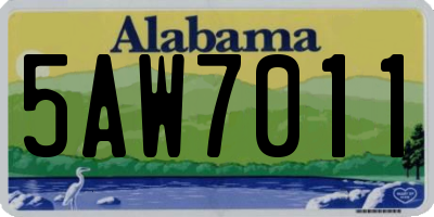 AL license plate 5AW7011
