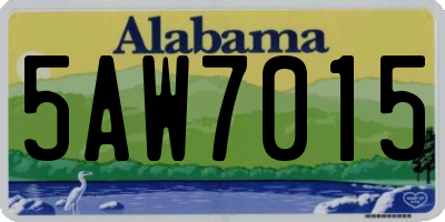 AL license plate 5AW7015